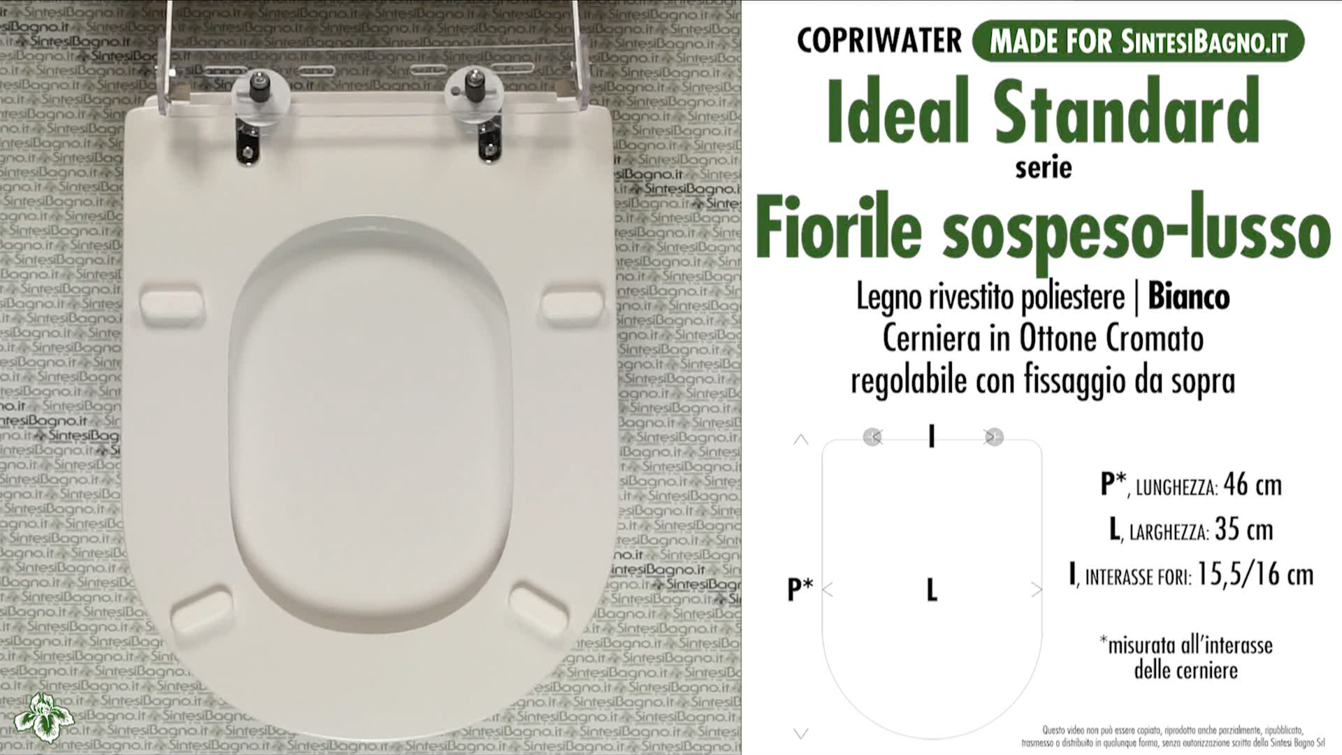 IDEAL STANDARD Vaso Sospeso Rimless Con Sedile Slim Soft-Close | I.Life A