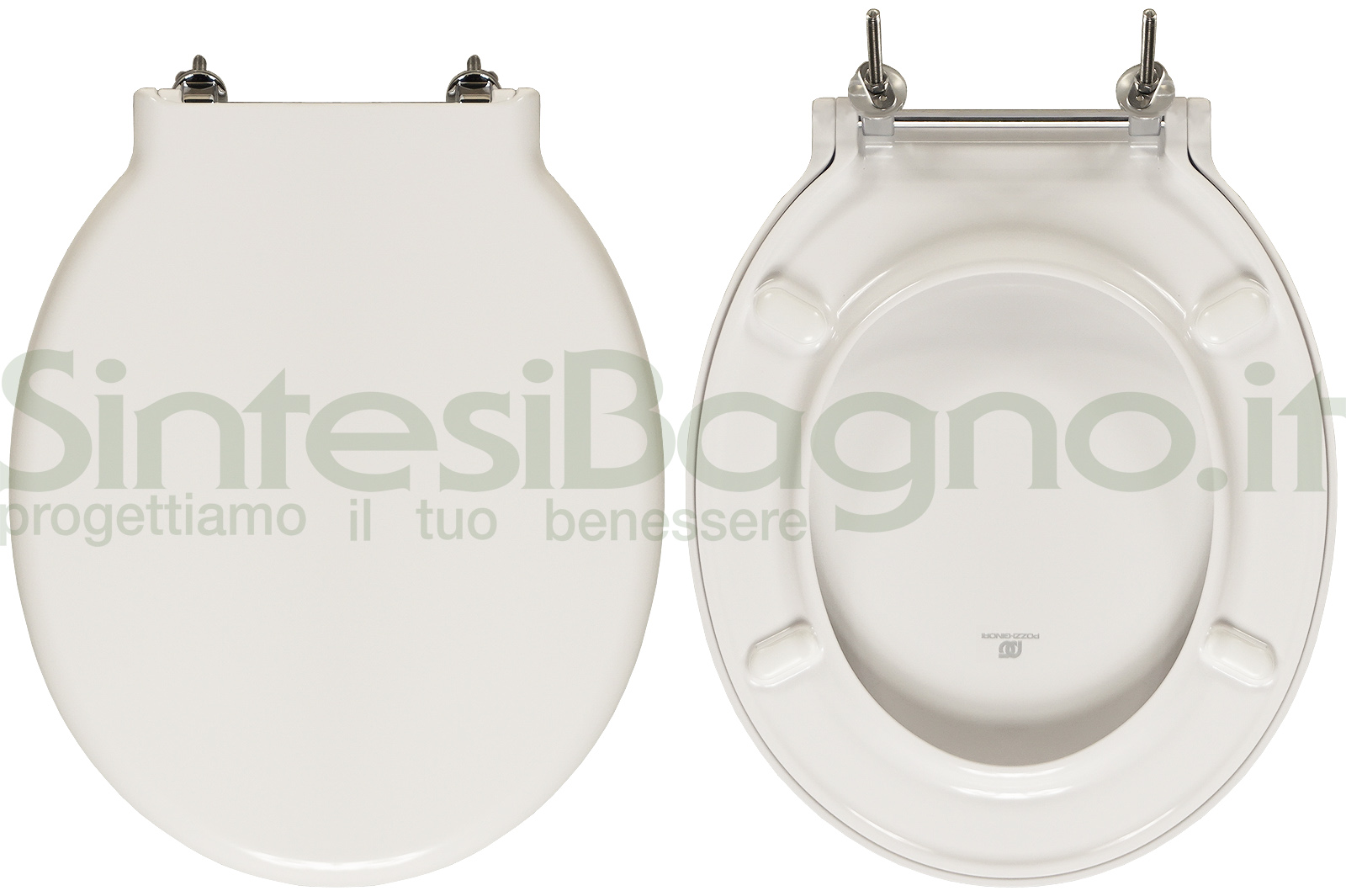 Tavoletta Wc Pozzi Ginori 500 Replacement - Copriwater Termoindurente Con Cerniere Ammortizzate