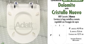 Coprivaso sedile wc per vaso Fleo bianco ceramica Dolomite