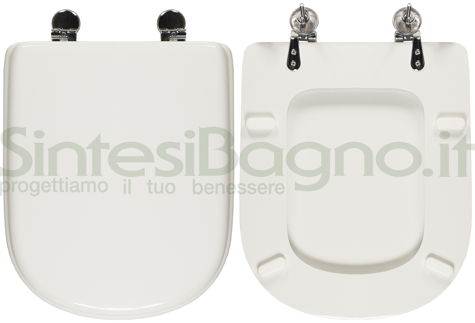 Sì EM724Y Copriwater Dedicato Per Vaso Dolomite Clodia, Bianco Lucido