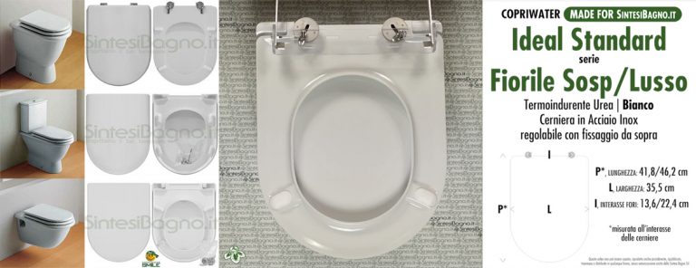 La Serie FIORILE LUSSO SOSPESO Di IDEAL STANDARD COPRIWATER E CERNIERE la-serie-fiorile-lusso-sospeso-di-ideal-standard-copriwater-e-cerniere